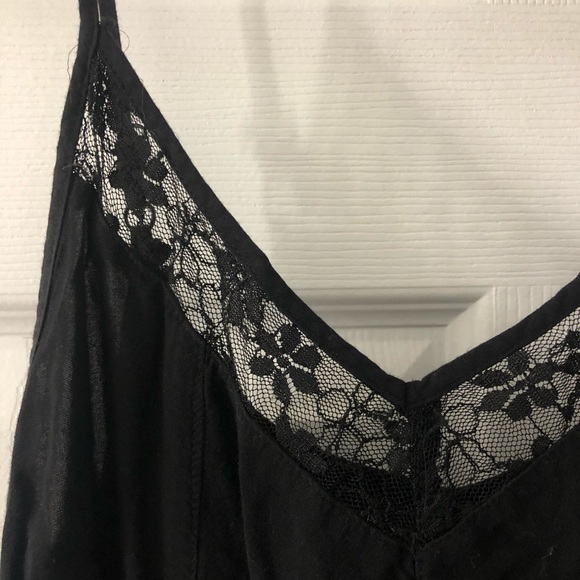 Black Romper with Lace Accents - Picture 2 of 3